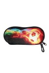 Belidome Étui à lunettes souple pour femmes et enfants - Durable et portable, Flame Football, taille unique