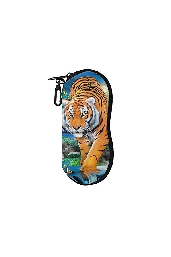 Belidome Étui à lunettes souple pour femmes et enfants - Durable et portable, Flame Football, taille unique