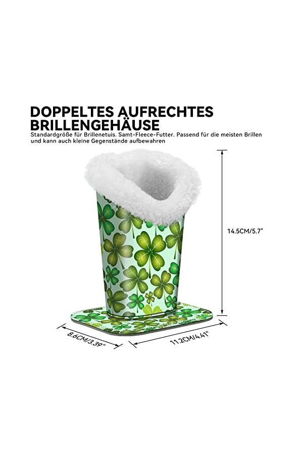 molshine Étui de support de lunettes de lunettes de lunettes de bureau avec base magnétique-doublure en peluche douce Quatre