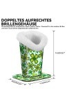 molshine Étui de support de lunettes de lunettes de lunettes de bureau avec base magnétique-doublure en peluche douce Quatre