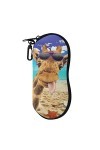 Jndtueit Étui à lunettes pour femmes et filles, étui à lunettes de soleil pratique à transporter, Motif girafe, taille unique