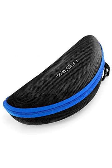 deleyCON Étui à Lunettes Étui Rigide Étui à Coque Étui pour Lunettes de Sport de Vélo de Lecture de Soleil Chiffon de Nettoya