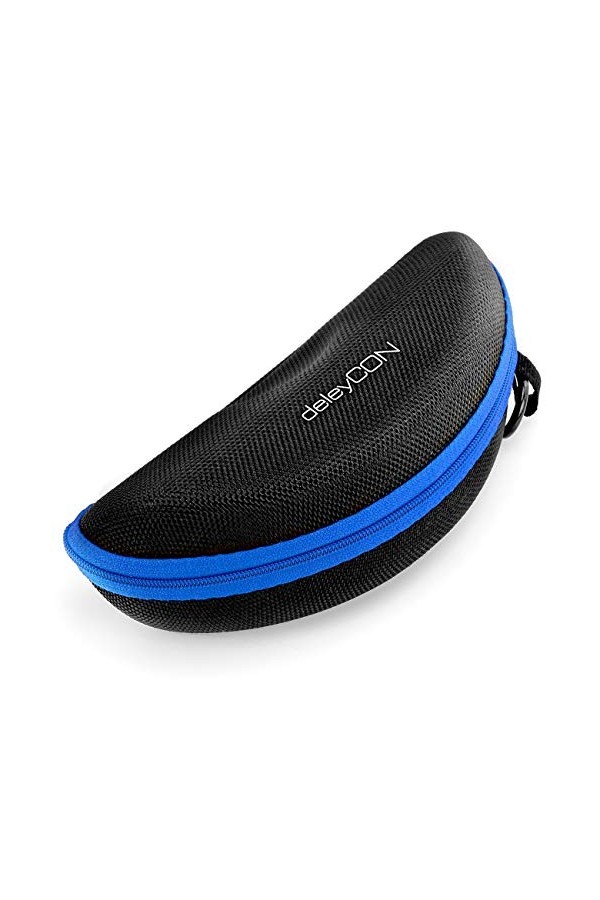 deleyCON Étui à Lunettes Étui Rigide Étui à Coque Étui pour Lunettes de Sport de Vélo de Lecture de Soleil Chiffon de Nettoya