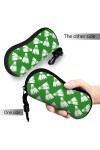 FGDDKCV Étui à lunettes de badminton souple avec fermeture éclair et mousqueton à clé pour homme et femme, Badminton, taille 