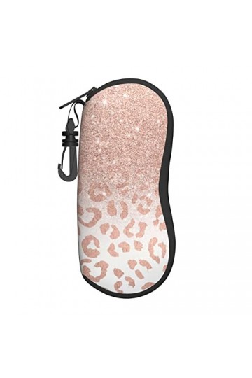 BUULOO Étui à lunettes de soleil doux à pois, pochette à lunettes zippée, pochette à lunettes portable avec crochet , pour f