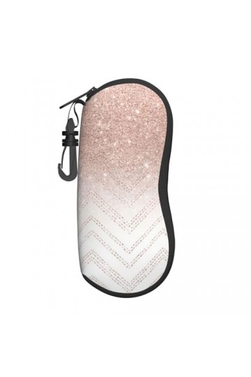 Jewoss Étui à lunettes de soleil avec joli motif imprimé pailleté - Unisexe, Noir , taille unique