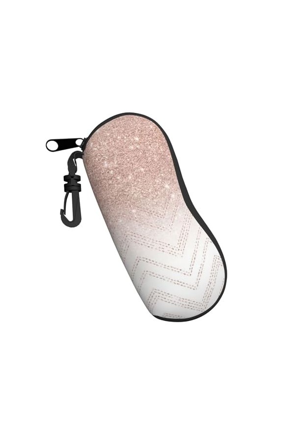 Jewoss Étui à lunettes de soleil avec joli motif imprimé pailleté - Unisexe, Noir , taille unique