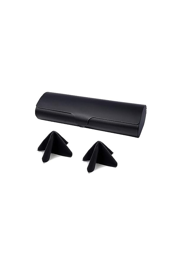 RGZD Étui à lunettes en aluminium - Étui rigide en métal pour lunettes de lecture noir pour homme et femme