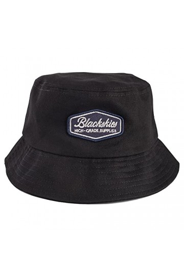 Blackskies Oasis Bucket Hat | Femmes Hommes Bob Chapeau Unisexe Sun Couleurs Pastel Pêche - Noir de Jais