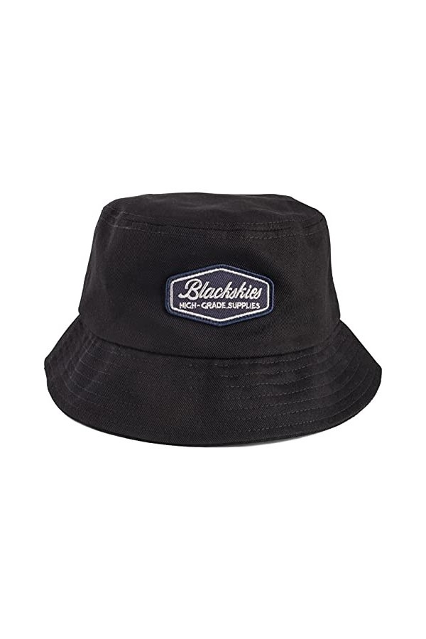 Blackskies Oasis Bucket Hat | Femmes Hommes Bob Chapeau Unisexe Sun Couleurs Pastel Pêche - Noir de Jais
