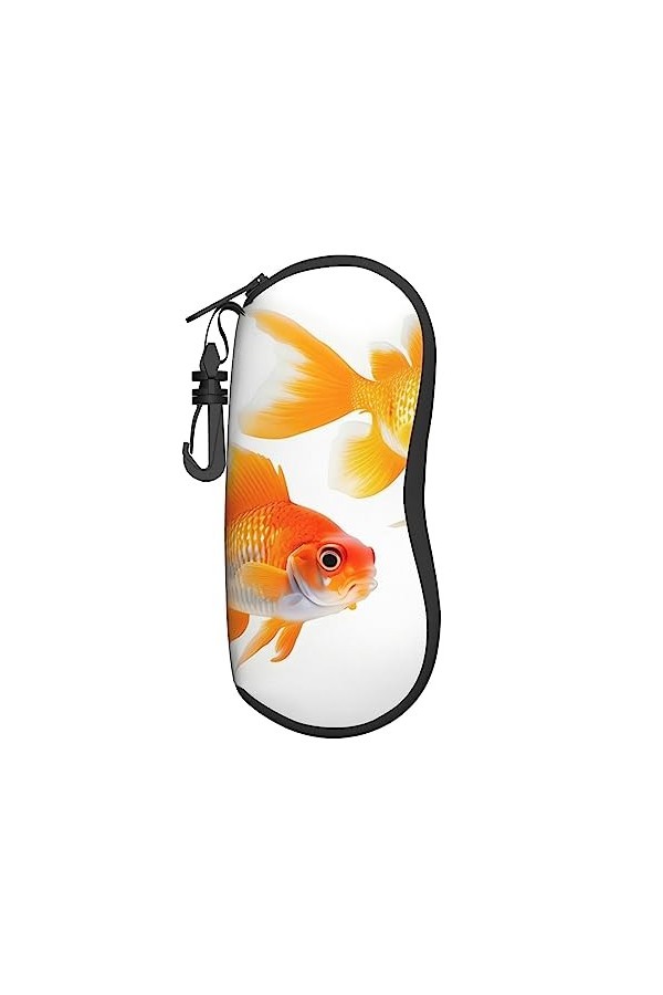 ZISHAK Dog Bones Étui de protection pour lunettes unisexe Motif empreintes de pattes, Joli imprimé lapin blanc, taille unique