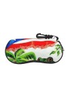 JONGYA Étui à lunettes portable léger et portable avec drapeau de Porto Rico - Protection de lunettes douce et durable, idéal