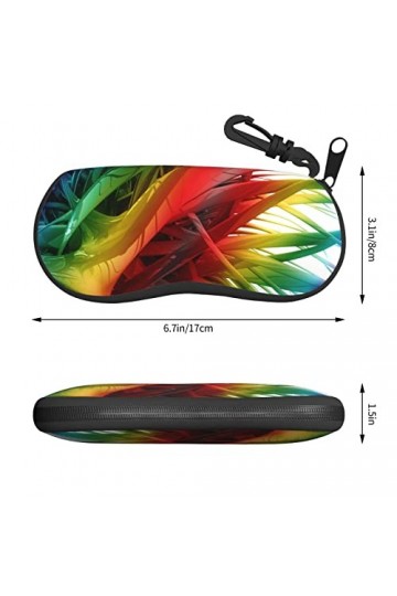 SATUSA Étui à lunettes à fermeture éclair avec imprimé coloré, pochette souple pour lunettes de soleil, étui à lunettes de vo