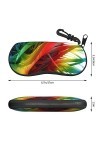 SATUSA Étui à lunettes à fermeture éclair avec imprimé coloré, pochette souple pour lunettes de soleil, étui à lunettes de vo