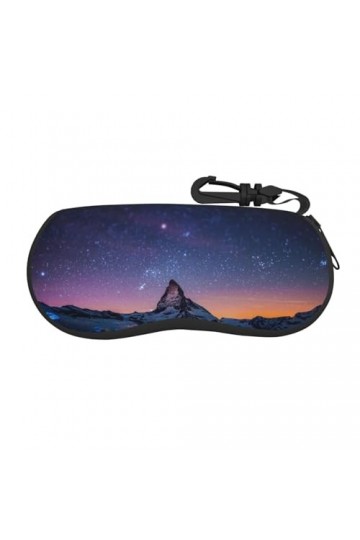 SATUSA Étui à lunettes à fermeture éclair avec motif plateau de nuit, pochette souple pour lunettes de soleil, étui à lunette