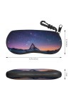 SATUSA Étui à lunettes à fermeture éclair avec motif plateau de nuit, pochette souple pour lunettes de soleil, étui à lunette