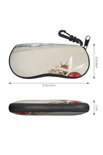 SATUSA Étui à lunettes de Noël avec fermeture éclair, pochette souple pour lunettes de soleil, étui à lunettes de soleil port