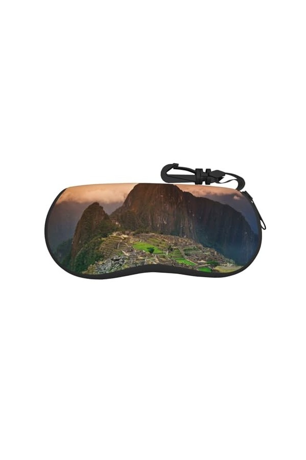 SATUSA Village On The Top Of The Hill - Étui à lunettes à fermeture éclair - Pochette souple pour lunettes de soleil - Portab