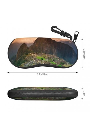 SATUSA Village On The Top Of The Hill - Étui à lunettes à fermeture éclair - Pochette souple pour lunettes de soleil - Portab