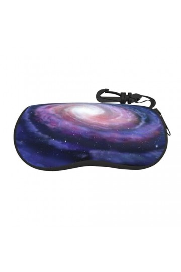 SATUSA Étui à lunettes avec fermeture éclair, pochette souple pour lunettes de soleil, étui de voyage portable avec clip pour