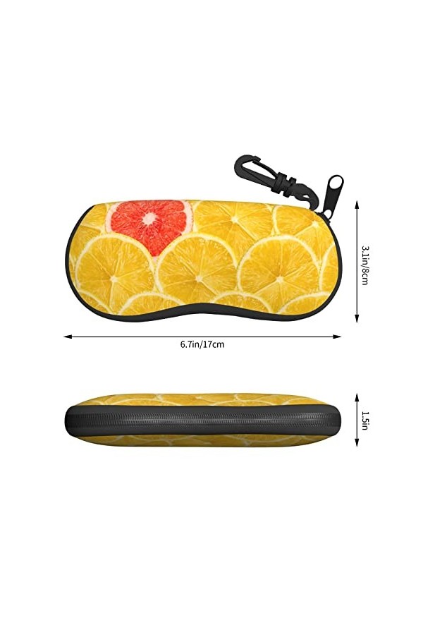 Étui à lunettes dété avec fermeture éclair, pochette souple pour lunettes de soleil, étui de voyage portable avec clip pour