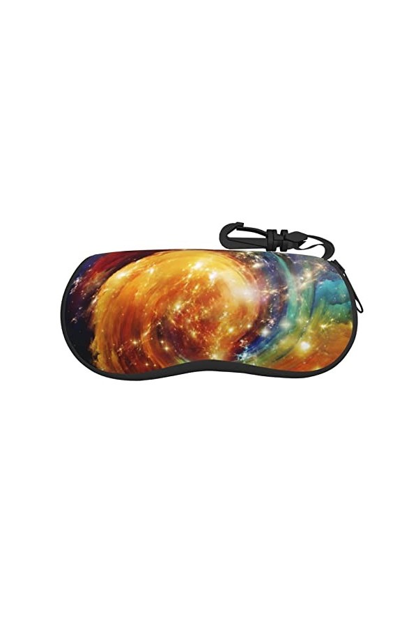 SATUSA Magnifique étui à lunettes à fermeture éclair, pochette souple pour lunettes de soleil, étui de voyage portable avec c