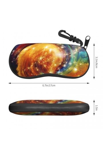 SATUSA Magnifique étui à lunettes à fermeture éclair, pochette souple pour lunettes de soleil, étui de voyage portable avec c