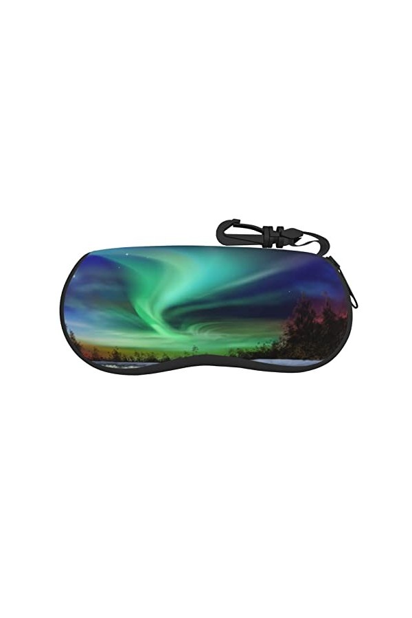 SATUSA Magnifique étui à lunettes avec fermeture éclair, pochette souple pour lunettes de soleil, étui de voyage portable ave