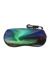 SATUSA Magnifique étui à lunettes avec fermeture éclair, pochette souple pour lunettes de soleil, étui de voyage portable ave