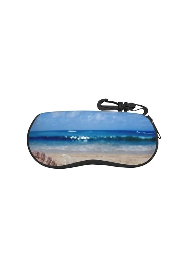 SATUSA Magnifique étui à lunettes à fermeture éclair, pochette souple pour lunettes de soleil, étui de voyage portable avec c