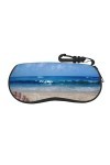 SATUSA Magnifique étui à lunettes à fermeture éclair, pochette souple pour lunettes de soleil, étui de voyage portable avec c