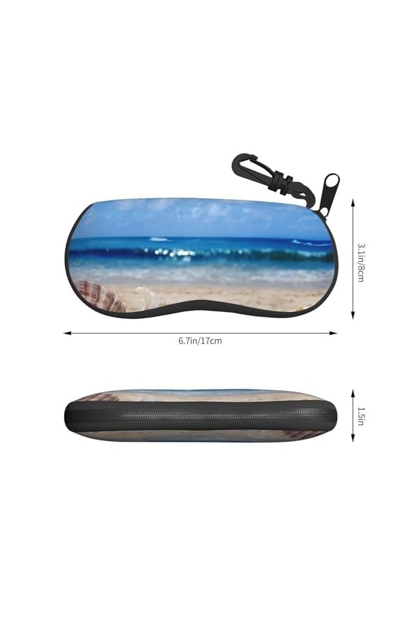 SATUSA Magnifique étui à lunettes à fermeture éclair, pochette souple pour lunettes de soleil, étui de voyage portable avec c