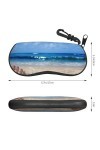 SATUSA Magnifique étui à lunettes à fermeture éclair, pochette souple pour lunettes de soleil, étui de voyage portable avec c
