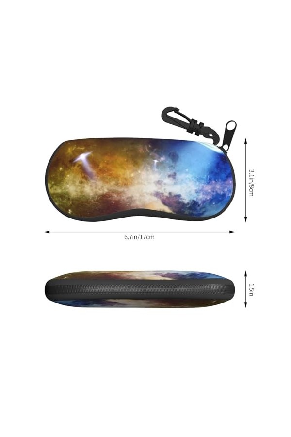 SATUSA Étui à lunettes à fermeture éclair avec fermeture éclair, pochette souple pour lunettes de soleil, étui de voyage port