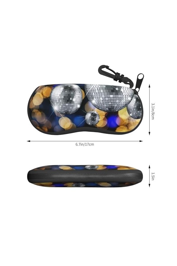 SATUSA Étui à lunettes avec fermeture éclair pour salle de bal, pochette souple pour lunettes de soleil, étui de voyage porta