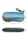 SATUSA Étui à lunettes avec fermeture éclair, pochette souple pour lunettes de soleil, étui de voyage portable avec clip pour