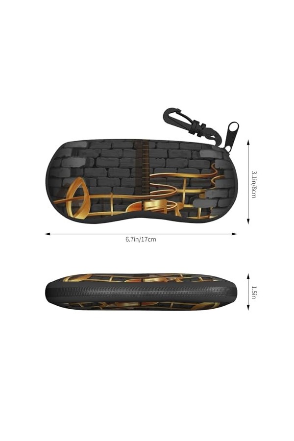 SATUSA Étui à lunettes avec fermeture éclair et fermeture éclair, pochette souple pour lunettes de soleil, étui de voyage por