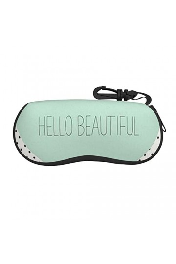 SATUSA Magnifique étui à lunettes à fermeture éclair avec motif cœur, pochette souple pour lunettes de soleil, étui de voyage