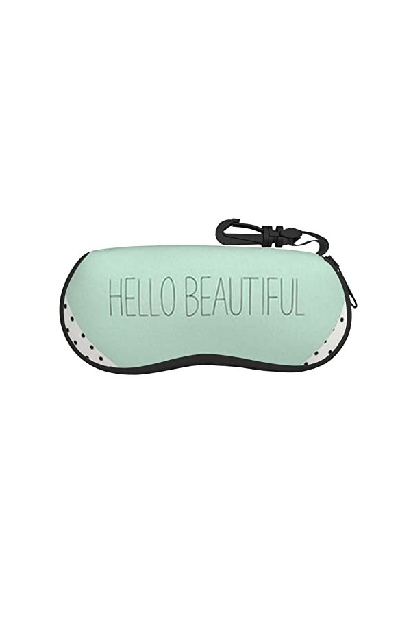 SATUSA Magnifique étui à lunettes à fermeture éclair avec motif cœur, pochette souple pour lunettes de soleil, étui de voyage