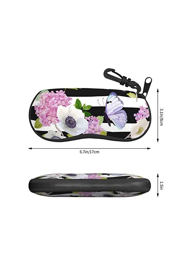 SATUSA Étui à lunettes avec fermeture éclair et fermeture éclair, pochette souple pour lunettes de soleil, étui de voyage por