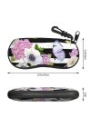 SATUSA Étui à lunettes avec fermeture éclair et fermeture éclair, pochette souple pour lunettes de soleil, étui de voyage por