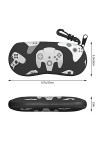 SATUSA Étui à lunettes à fermeture éclair avec motif manette de jeu, pochette souple pour lunettes de soleil, étui de voyage 