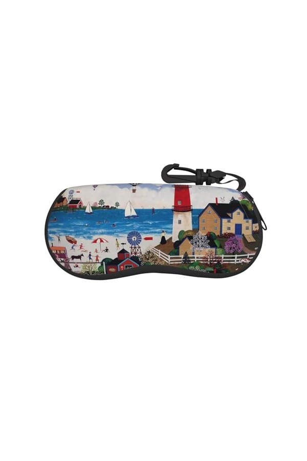 SATUSA Étui à lunettes à fermeture éclair avec fermeture éclair, pochette souple pour lunettes de soleil, étui de voyage port