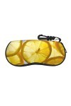 Étui à lunettes à fermeture éclair avec motif de tranches de citron, pochette souple pour lunettes de soleil, étui de voyage 