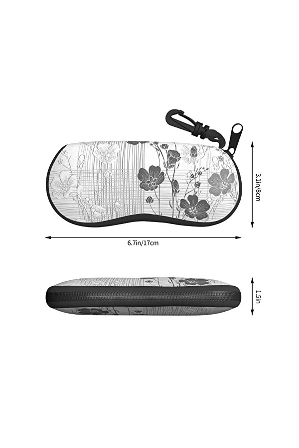 Étui à lunettes à fermeture éclair, pochette souple pour lunettes de soleil, étui de voyage portable avec clip pour filles et