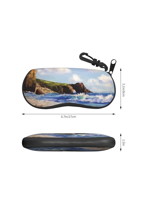 SATUSA Étui à lunettes à fermeture éclair avec fermeture éclair, pochette souple pour lunettes de soleil, étui de voyage port