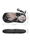 SATUSA Bouquet de pivoines roses - Étui à lunettes à fermeture éclair - Pochette souple pour lunettes de soleil - Étui de voy