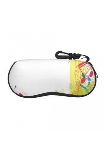 SATUSA Étui à lunettes à fermeture éclair sur le thème de la musique abstraite, pochette souple pour lunettes de soleil, étui