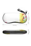 SATUSA Étui à lunettes à fermeture éclair sur le thème de la musique abstraite, pochette souple pour lunettes de soleil, étui