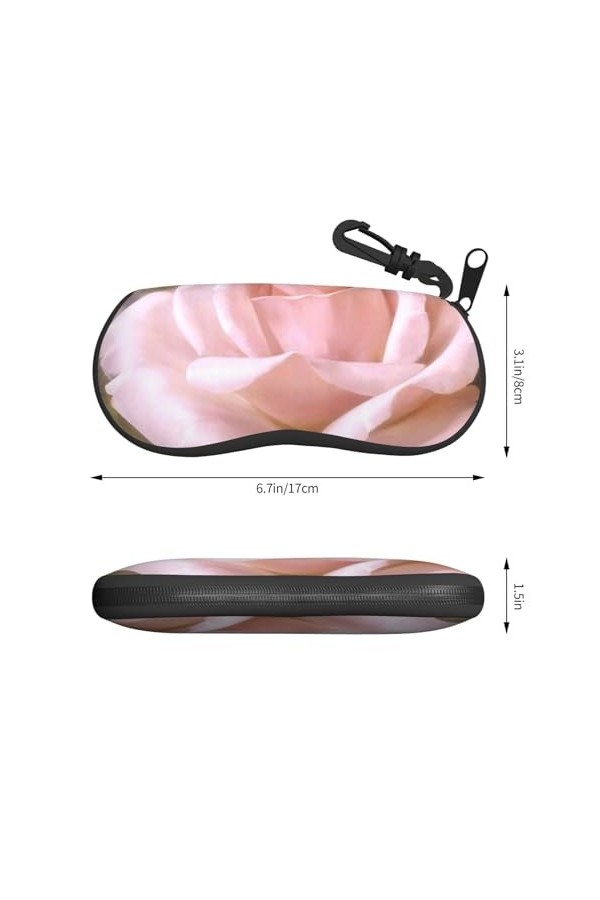 SATUSA Magnifique étui à lunettes avec fermeture éclair, pochette souple pour lunettes de soleil, étui de voyage portable ave